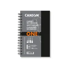 Schetsboek Canson Art Book One spiraalgebonden 80vel 100gr 140x216mm wit
