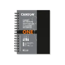 Schetsboek Canson Art Book One spiraalgebonden 80vel 100gr 216x279mm wit