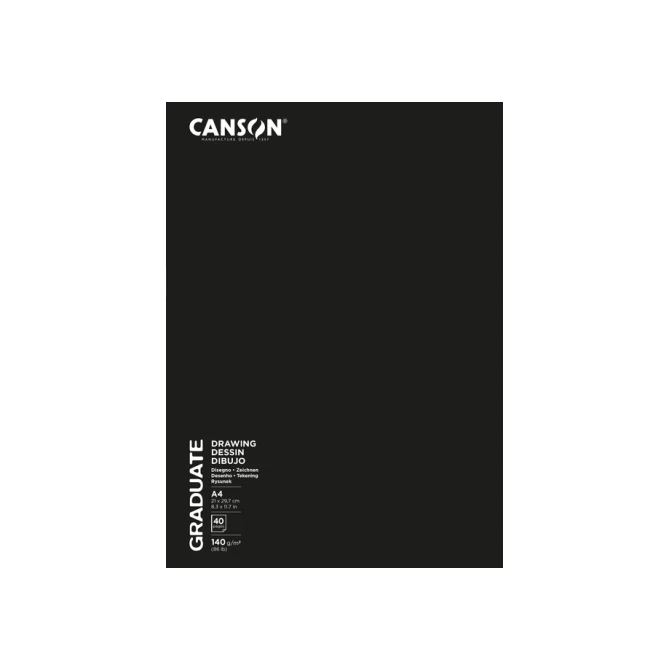 Schetsboek Canson Graduate 20vel 140gr A4 wit
