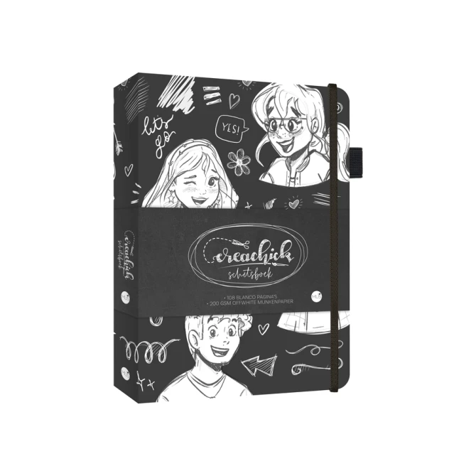 Schetsboek CreaChick Black