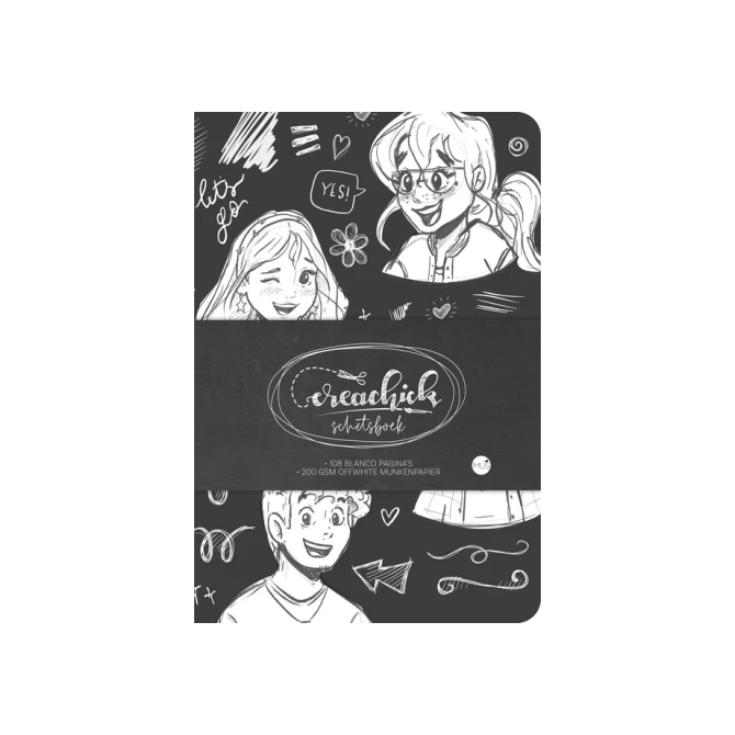 Schetsboek CreaChick Black