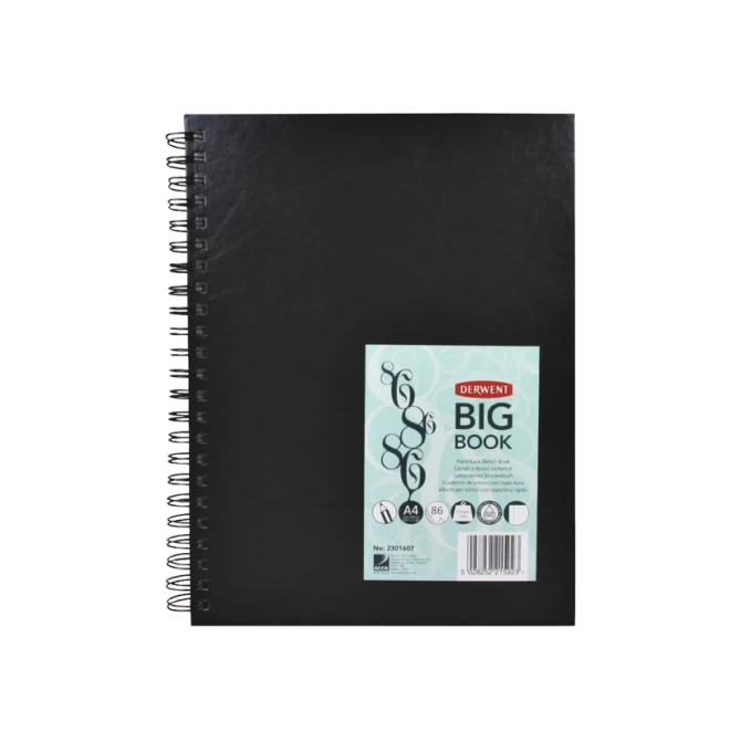Schetsboek Derwent Big Book A4 harde kaft