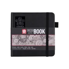 Schetsboek Sakura 80 witte vellen 140gr 120x120mm zwart