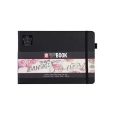 Schetsboek Sakura 80 witte vellen 140gr 210x148mm zwart