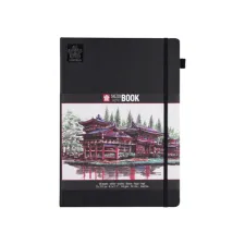 Schetsboek Sakura 80 witte vellen 140gr 210x297mm zwart