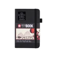 Schetsboek Sakura 80 witte vellen 140gr 90x140mm zwart