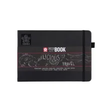 Schetsboek Sakura 80 zwarte vellen 140gr 210x148mm zwart