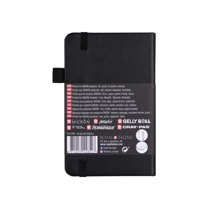 Schetsboek Sakura 80 zwarte vellen 140gr 90x140mm zwart