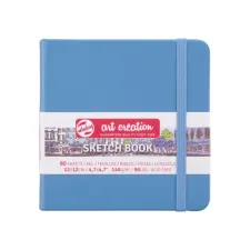 Schetsboek Talens Art Creation 80 witte vellen 140gr 120x120mm blauw