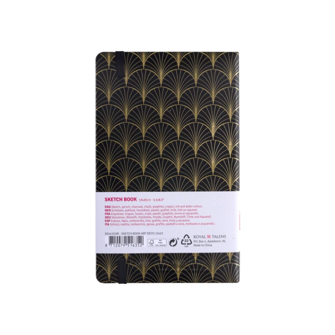 Schetsboek Talens Art Creation 80 witte vellen 140gr 130x210mm art deco