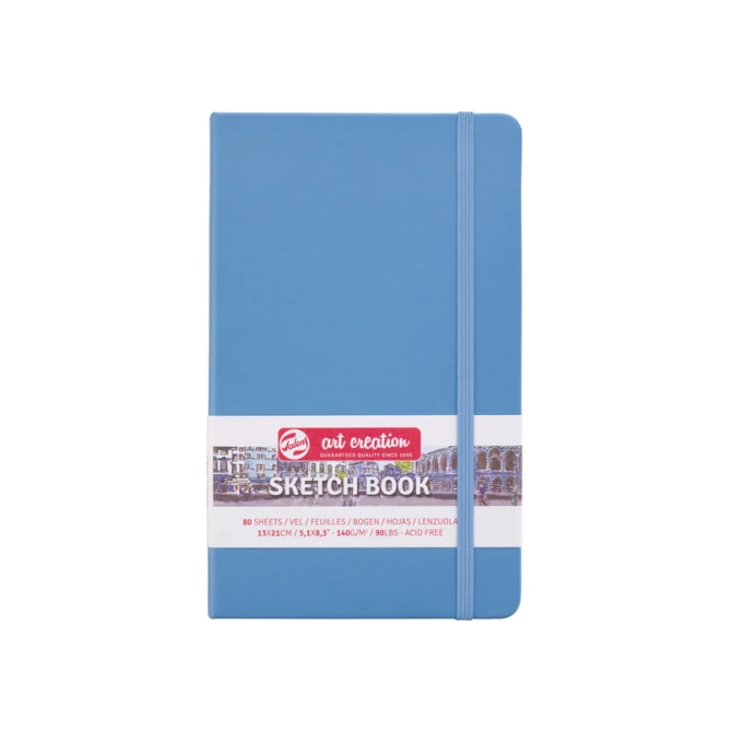 Schetsboek Talens Art Creation 80 witte vellen 140gr 130x210mm blauw