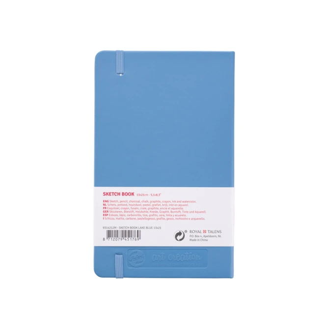 Schetsboek Talens Art Creation 80 witte vellen 140gr 130x210mm blauw