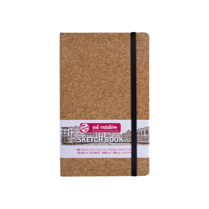 Schetsboek Talens Art Creation 80 witte vellen 140gr 130x210mm kurk