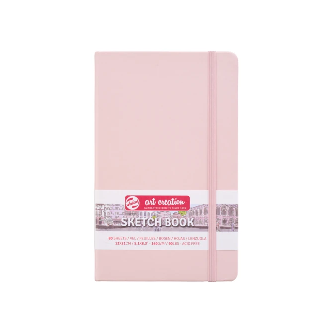 Schetsboek Talens Art Creation 80 witte vellen 140gr 130x210mm roze
