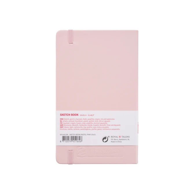 Schetsboek Talens Art Creation 80 witte vellen 140gr 130x210mm roze