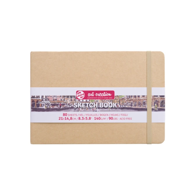 Schetsboek Talens Art Creation 80 witte vellen 140gr 210x150mm kraft
