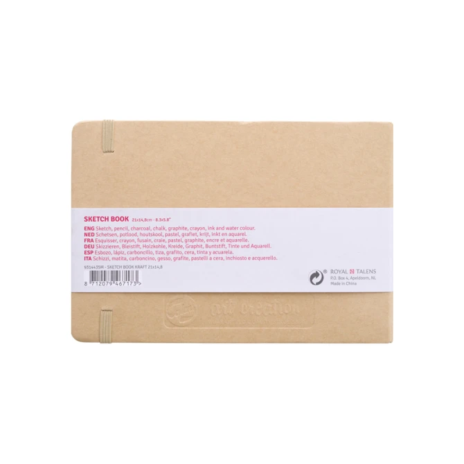 Schetsboek Talens Art Creation 80 witte vellen 140gr 210x150mm kraft