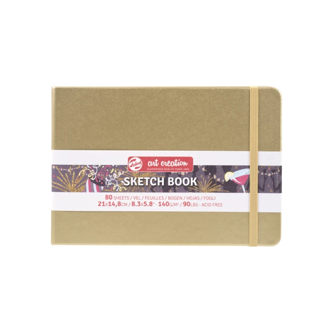 Schetsboek Talens Art Creation 80 witte vellen 140gr 210x150mm witgoud