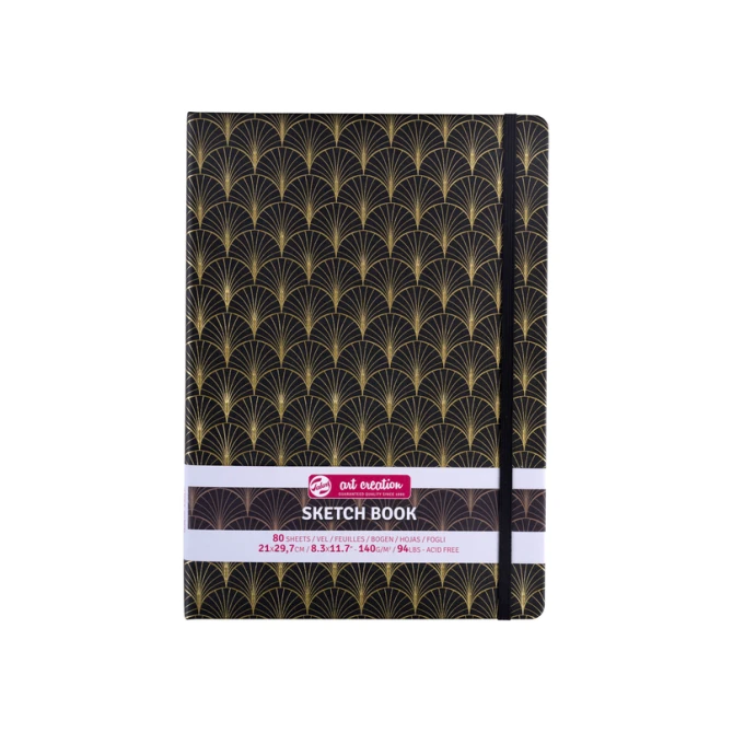 Schetsboek Talens Art Creation 80 witte vellen 140gr 210x297mm art deco