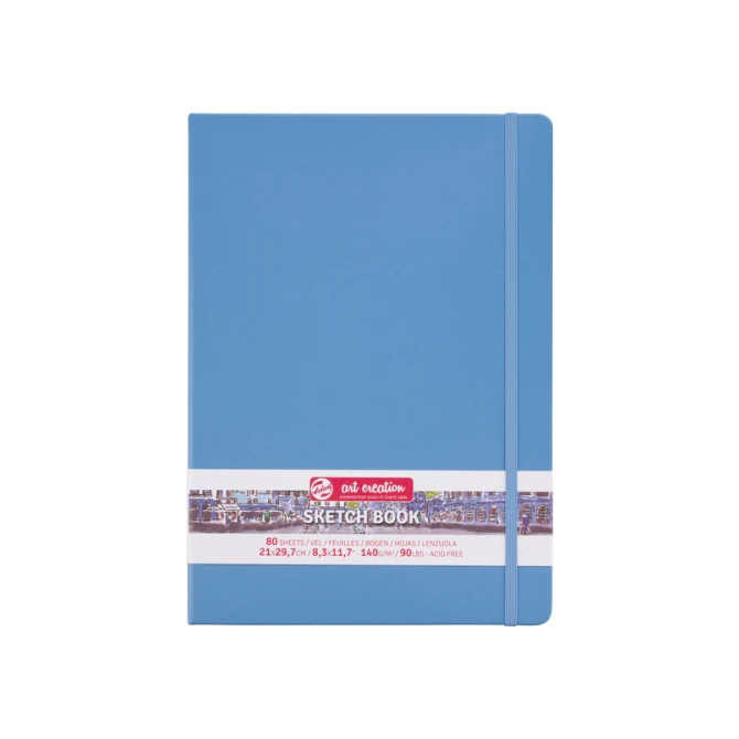 Schetsboek Talens Art Creation 80 witte vellen 140gr 210x300mm blauw