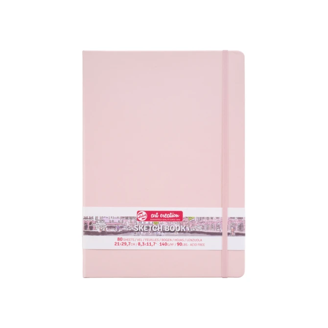 Schetsboek Talens Art Creation 80 witte vellen 140gr 210x300mm roze