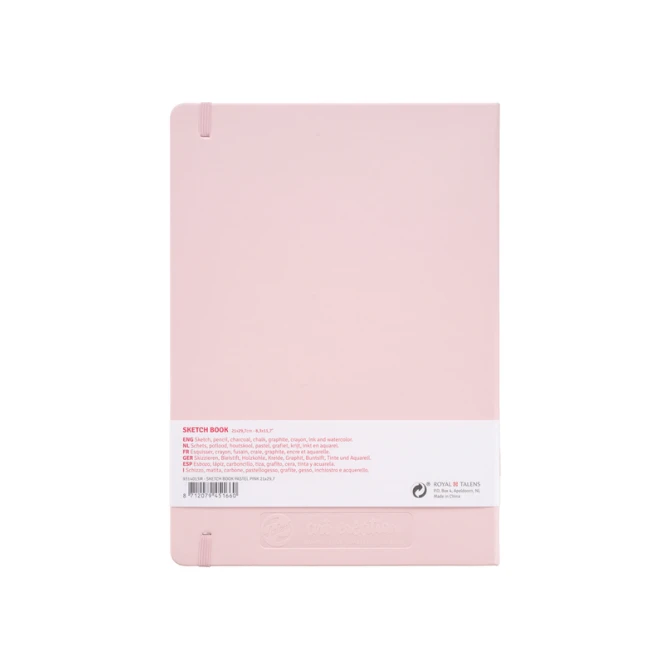 Schetsboek Talens Art Creation 80 witte vellen 140gr 210x300mm roze