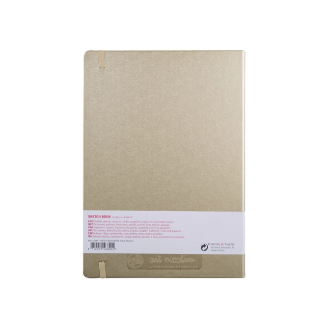 Schetsboek Talens Art Creation 80 witte vellen 140gr 210x300mm witgoud