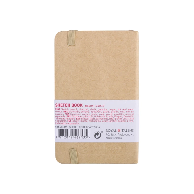Schetsboek Talens Art Creation 80 witte vellen 140gr 90x140mm kraft