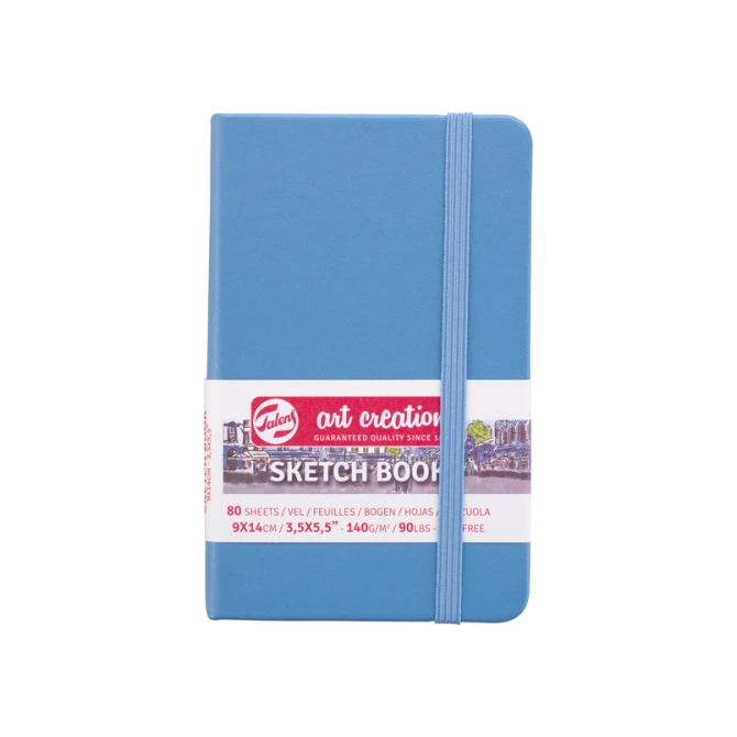 Schetsboek Talens Art Creation 80 witte vellen 140gr 90x140mm lichtblauw