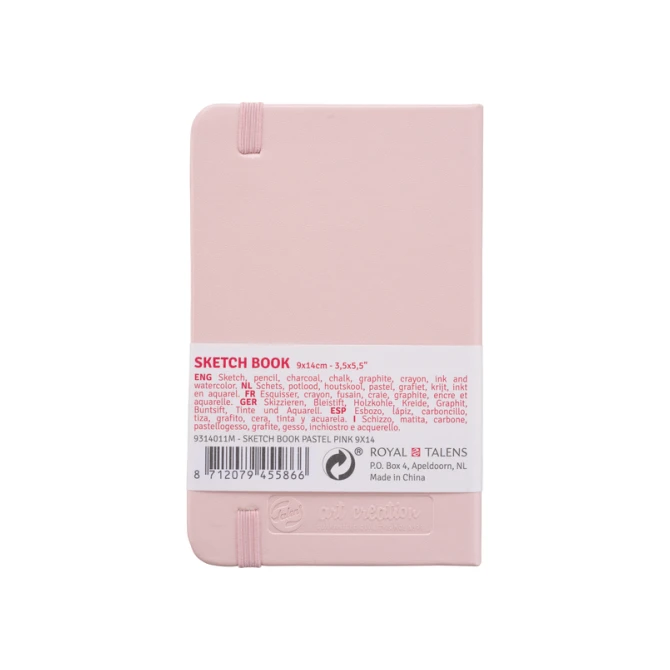 Schetsboek Talens Art Creation 80 witte vellen 140gr 90x140mm roze