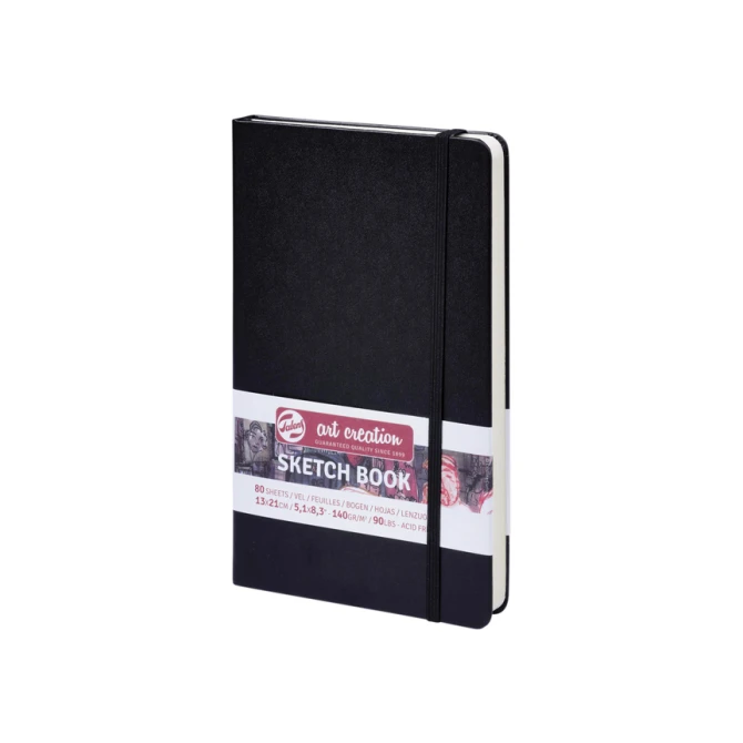 Schetsboek Talens Art Creation zwart 13x21cm 140gr 80vel
