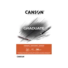 Schetspapier Canson Graduate Sketch 40vel 96gr A3 natuurlijk wit
