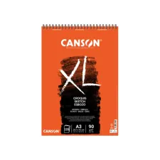 Schetspapier Canson XL Sketch 120vel 90gr A3 ivoorwit