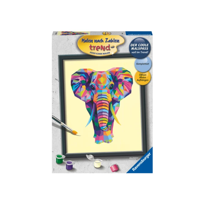 Schilderen op nummer Ravensburger Bonte olifant