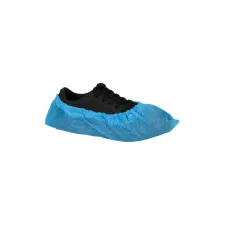 Schoenovertrek CMT 40mu geruwd maat 36-42 CPE blauw 100 stuks