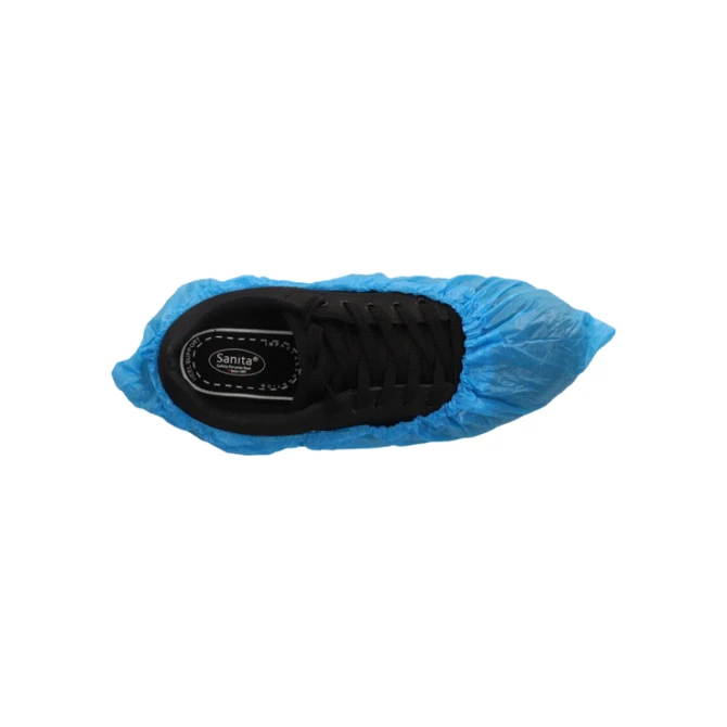 Schoenovertrek CMT 70mu geruwd maat 36-46 CPE blauw 50 stuks