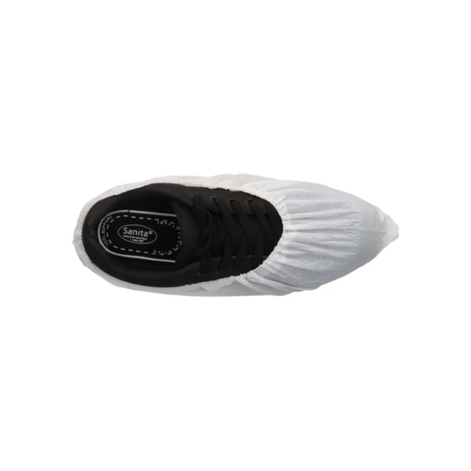 Schoenovertrek CMT 70mu geruwd maat 36-46 CPE wit 50 stuks