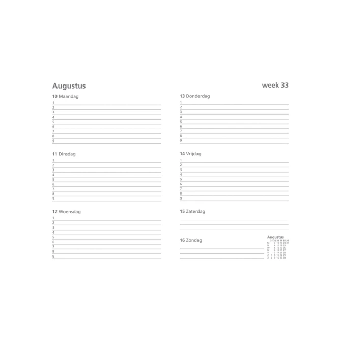 Schoolagenda 2026-2027 Ryam docenten 7dagen/2pagina's spiraal zwart