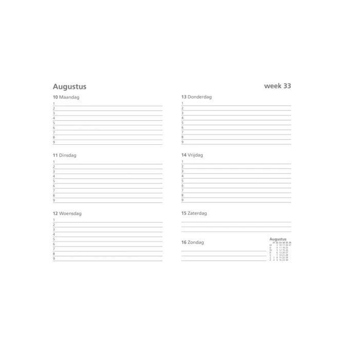 Schoolagenda 2026-2027 Ryam docenten 7dagen/2pagina's zwart