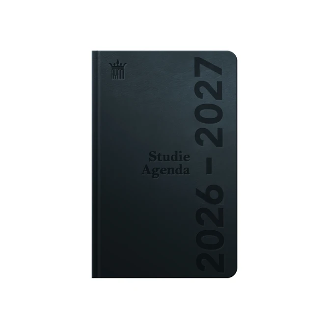 Schoolagenda 2026-2027 Ryam Studie DeLuxe 7dagen/2pagina's zwart
