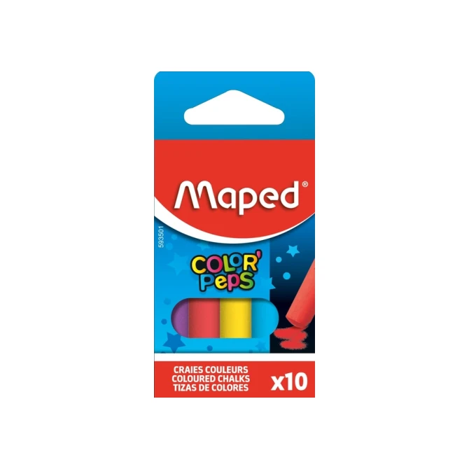 Schoolbordkrijt Maped Color'Peps set á 10 stuks assorti
