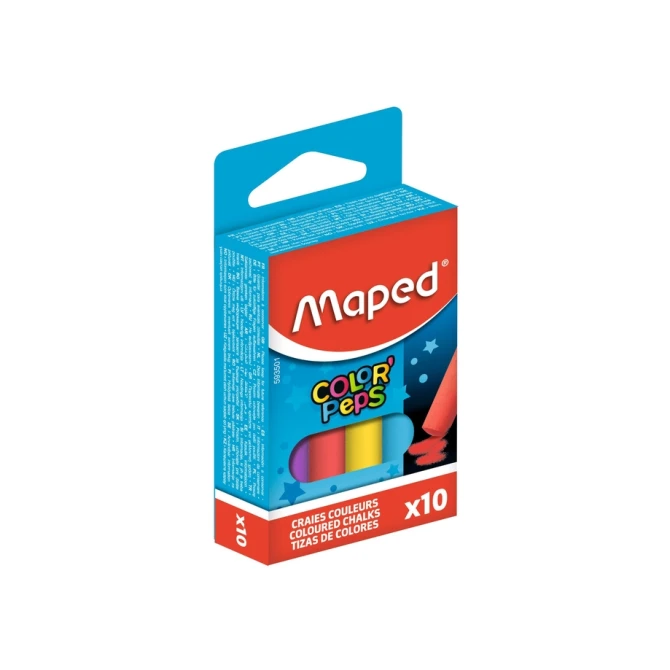 Schoolbordkrijt Maped Color'Peps set á 10 stuks assorti