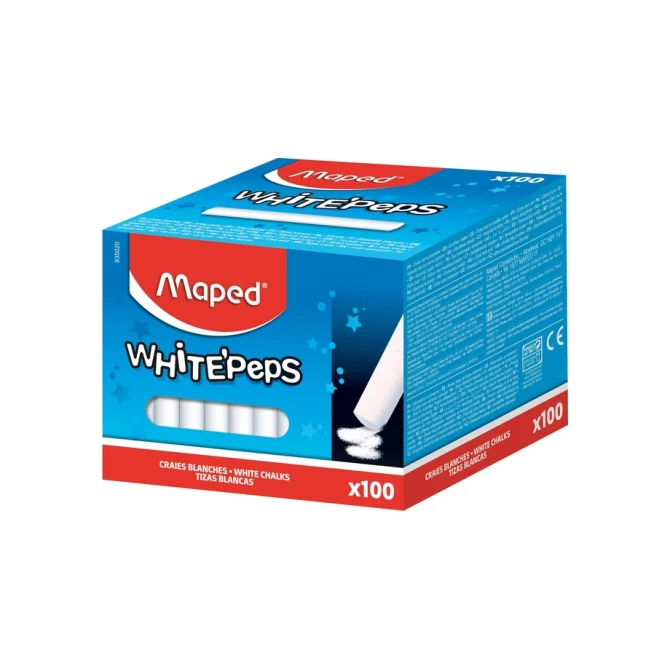 Schoolbordkrijt Maped White'Peps doos á 100 stuks wit