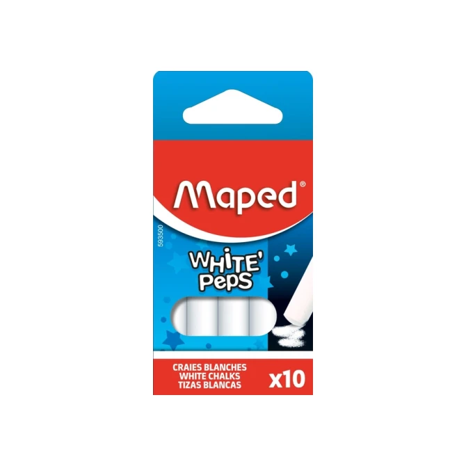 Schoolbordkrijt Maped White'Peps set á 10 stuks wit