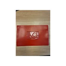 Schooletui 15x26cm met rits skai helder rood