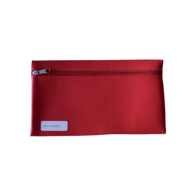 Schooletui 15x26cm met rits skai helder rood