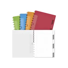 Schrift Adoc A4 ruit 4x8mm 144 pagina's 90gr met 6 tabbladen assorti