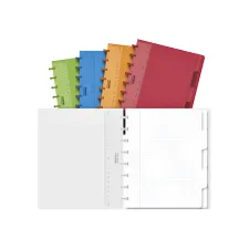 Schrift Adoc A5 ruit 4x8mm 144 pagina's 90gr met 5 tabbladen assorti