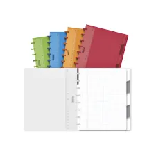 Schrift Adoc A5 ruit 5x5mm 144 pagina's 90gr met 5 tabbladen assorti