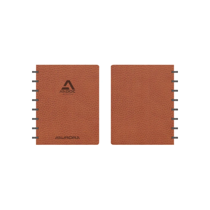 Schrift Adoc Business A5 ruit 5x5mm 144 pagina's 90gr bruin